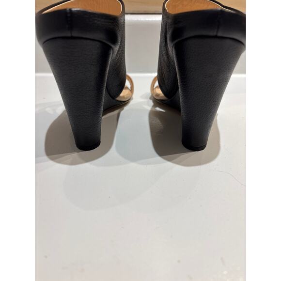 DEE KELLER Willow Leather Neutral Black Slip On Wedge 39 8.5US - Picture 4 of 8